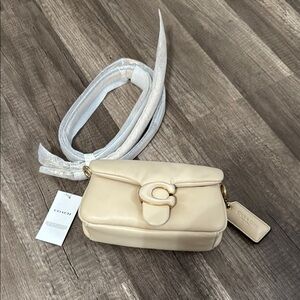 Coach Cream Crossbody Bag with Adjustable Strap